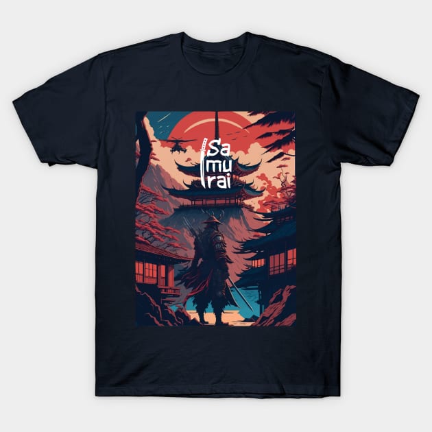 Futuristic Samurai: A Journey Through Time and Tradition T-Shirt by By_Russso